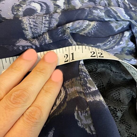 SHEER Paisley Chiffon Tunic Blouse 💚🌻 - Picture 9 of 10